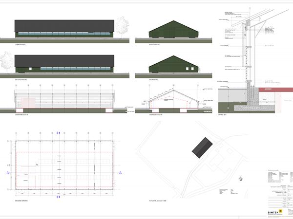 Nieuwbouw schapen stal te Tzum